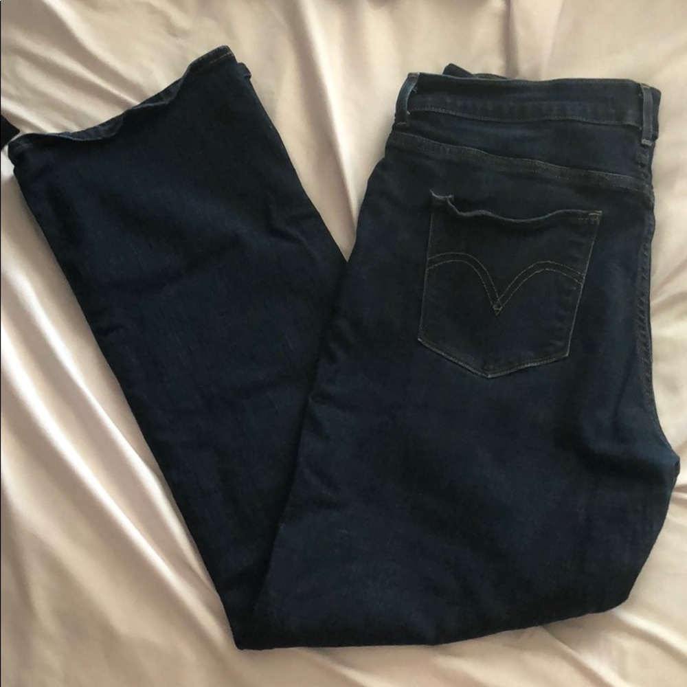 Dark wash boot cut